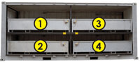 
HV kontejner na baterie 20 stop 4 oddělení 527915
